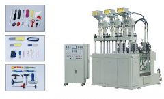 Double or three color turn table injection moulding machine