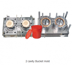 high quality 2 cavities buckets molds